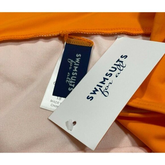 Swimsuit For All 18 Tangerine Thick Waistband Lined High-Cut Brief Swim Bottom - Picture 4 of 4